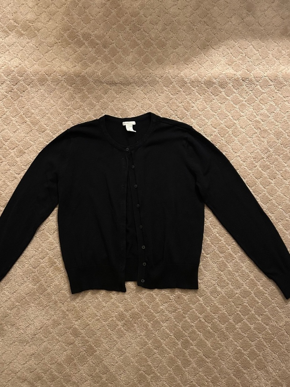 H&M Black Button Up Cardigan Medium Size